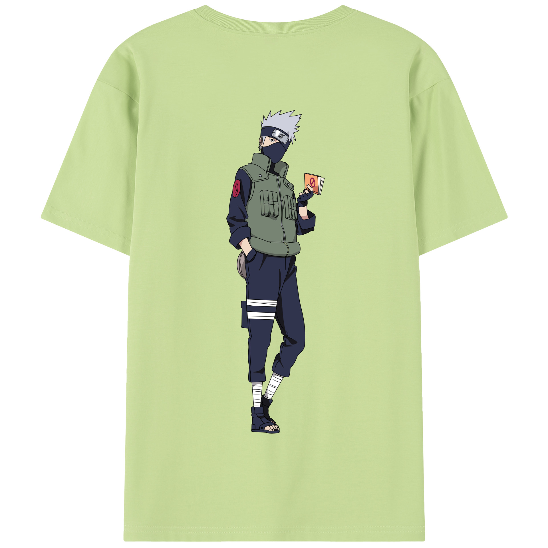 （画像用） NARUTO -ナルト- はたけ カカシ Hatake Kakashi 綿100％半袖Tシャツ（背面プリント）